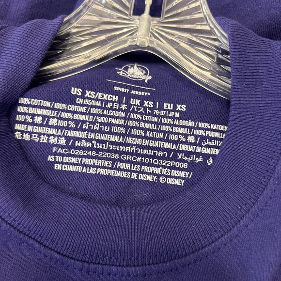 Disneyland Paris 30th Anniversary Sparkle Purple Spirit Jersey Sz XS New - Picture 7 of 7